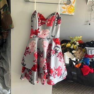 Strapless homecoming dress